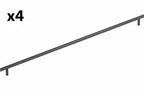 4 x Amerock Bar Pulls 30-1/4 Inch (768mm) Center-to-Center Matte Black Cabinet Pull