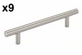 9 x Bar Pulls 5-1/16 in. (128mm) Center-to-Center Satin Nickel Bar Cabinet Pull
