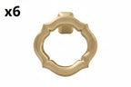 6 x Belwith Keeler B076180 Trellis 2" Designer Open Ring Pendant Cabinet / Drawer Knob Champagne Bronze