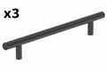 3 x Bar Pulls 6-5/16 in. (160mm) Center-to-Center Matte Black Bar Cabinet Pull - *Tools Hardware & Misc