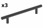 3 x Bar Pulls 6-5/16 in. (160mm) Center-to-Center Matte Black Bar Cabinet Pull - *Tools Hardware & Misc