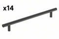 14 x Bar Pulls 8-13/16 Inch 224mm Center-to-Center Matte Black Cabinet Pull