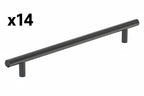 14 x Bar Pulls 8-13/16 Inch 224mm Center-to-Center Matte Black Cabinet Pull