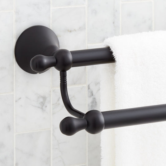 Signature Hardware 955107 Traditional 26-3/4" Towel Bar Matte Black