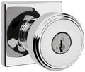 Kwikset 400Mnksqt-S Maven Single Cylinder Keyed Entry Lever Set - Chrome