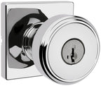 Kwikset 400Mnksqt-S Maven Single Cylinder Keyed Entry Lever Set - Chrome