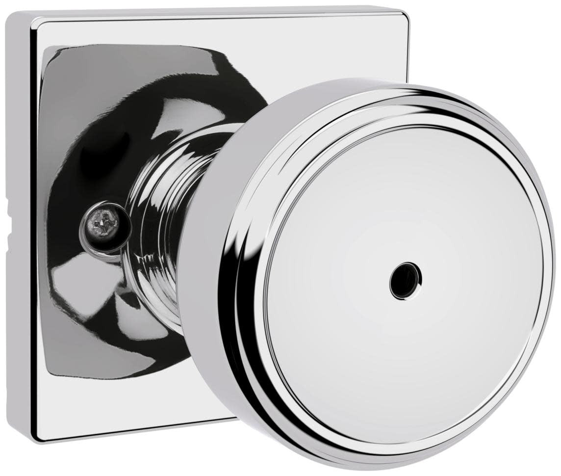 Maven Polished Chrome Square Bed/Bath Door Knob
