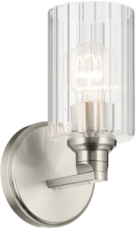 Brushed Nickel Wall Sconce from the Gioe Collection