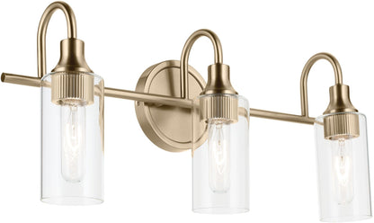 Kichler Kavi 3-Light Bathroom Vanity Light, Champagne Bronze