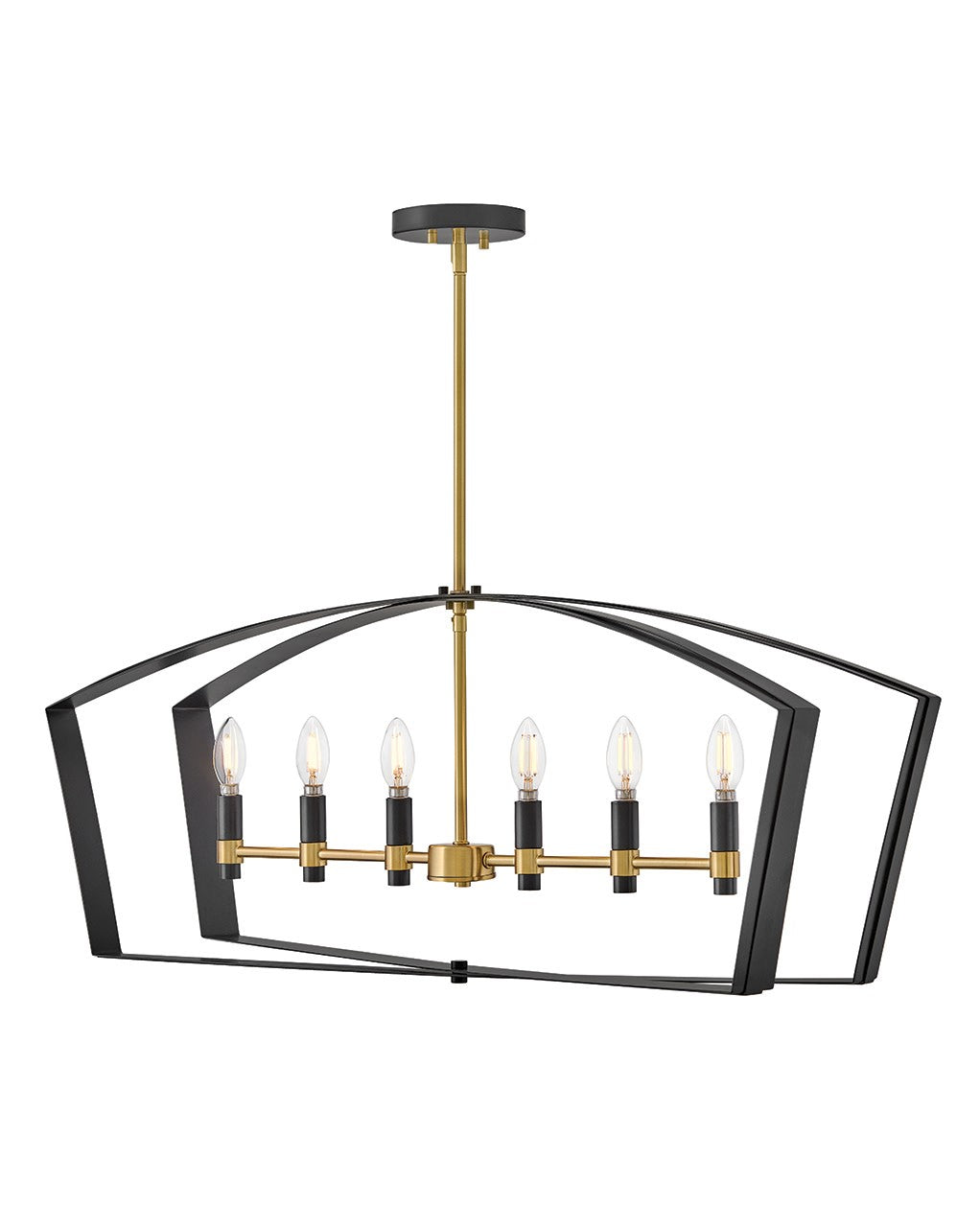 Scratch Lark Sammi 40 Inch Linear Suspension Light Sammi - 83645BK - Modern Contemporary