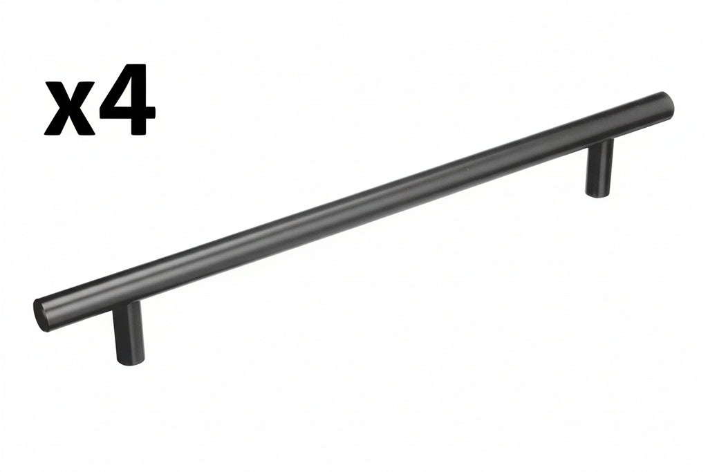 4 x Bar Pulls 7-9/16 Inch 192mm Center-to-Center Matte Black Cabinet Pull