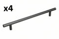 4 x Bar Pulls 7-9/16 Inch 192mm Center-to-Center Matte Black Cabinet Pull