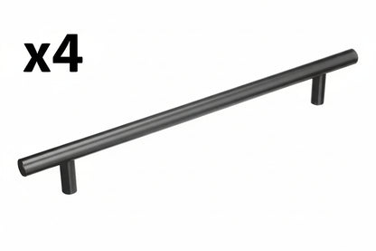 4 x Bar Pulls 7-9/16 Inch 192mm Center-to-Center Matte Black Cabinet Pull