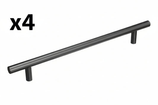 4 x Bar Pulls 7-9/16 Inch 192mm Center-to-Center Matte Black Cabinet Pull