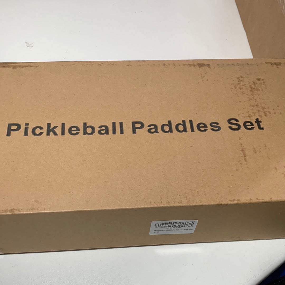 Pickleball Paddles Set, 2 Fiberglass Pickleball Rackets, 4 Outdoor Pickleball, Portable Bag, Lightweight Pickleball Se