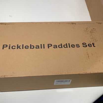 Pickleball Paddles Set, 2 Fiberglass Pickleball Rackets, 4 Outdoor Pickleball, Portable Bag, Lightweight Pickleball Se