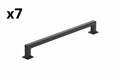 7 x Amerock Lintel 10-1/16 in. (256 Mm) Center-to-Center Matte Black Bar Cabinet Pull - *Tools Hardware & Misc