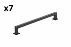 7 x Amerock Lintel 10-1/16 in. (256 Mm) Center-to-Center Matte Black Bar Cabinet Pull - *Tools Hardware & Misc