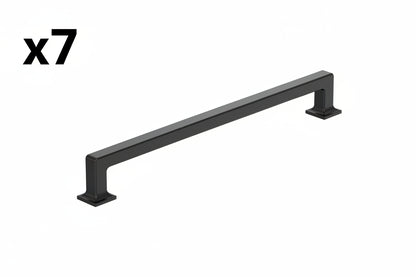 7 x Amerock Lintel 10-1/16 in. (256 Mm) Center-to-Center Matte Black Bar Cabinet Pull - *Tools Hardware & Misc