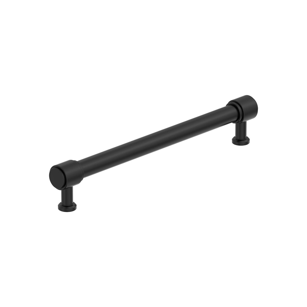 Amerock Faircrest 7-9/16 Inch (192mm) Center-to-Center Matte Black Cabinet Pull