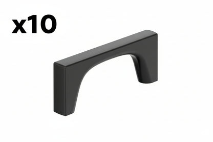10 x Amerock Merced 3 Inch (76mm) Center-to-Center Matte Black Cabinet Pull