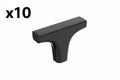 10 x Merced 2 in. (51mm) Length Matte Black Modern Bar Cabinet Knob