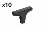 10 x Merced 2 in. (51mm) Length Matte Black Modern Bar Cabinet Knob