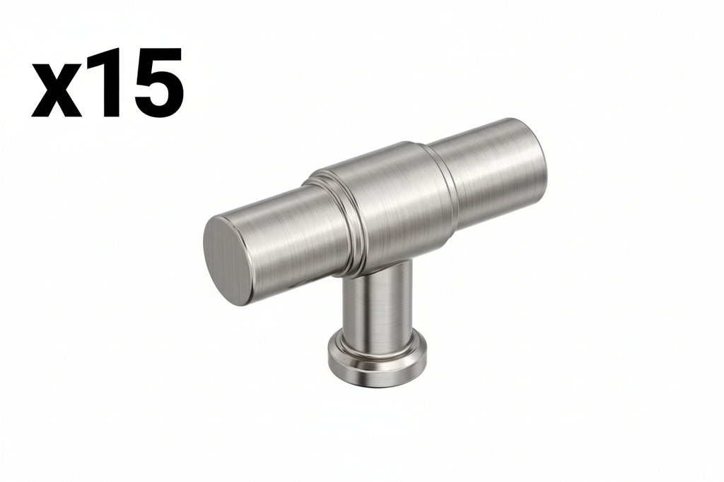 15 x Amerock Faircrest 2 Inch (51mm) Length Satin Nickel Cabinet Knob