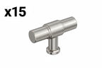 15 x Amerock Faircrest 2 Inch (51mm) Length Satin Nickel Cabinet Knob