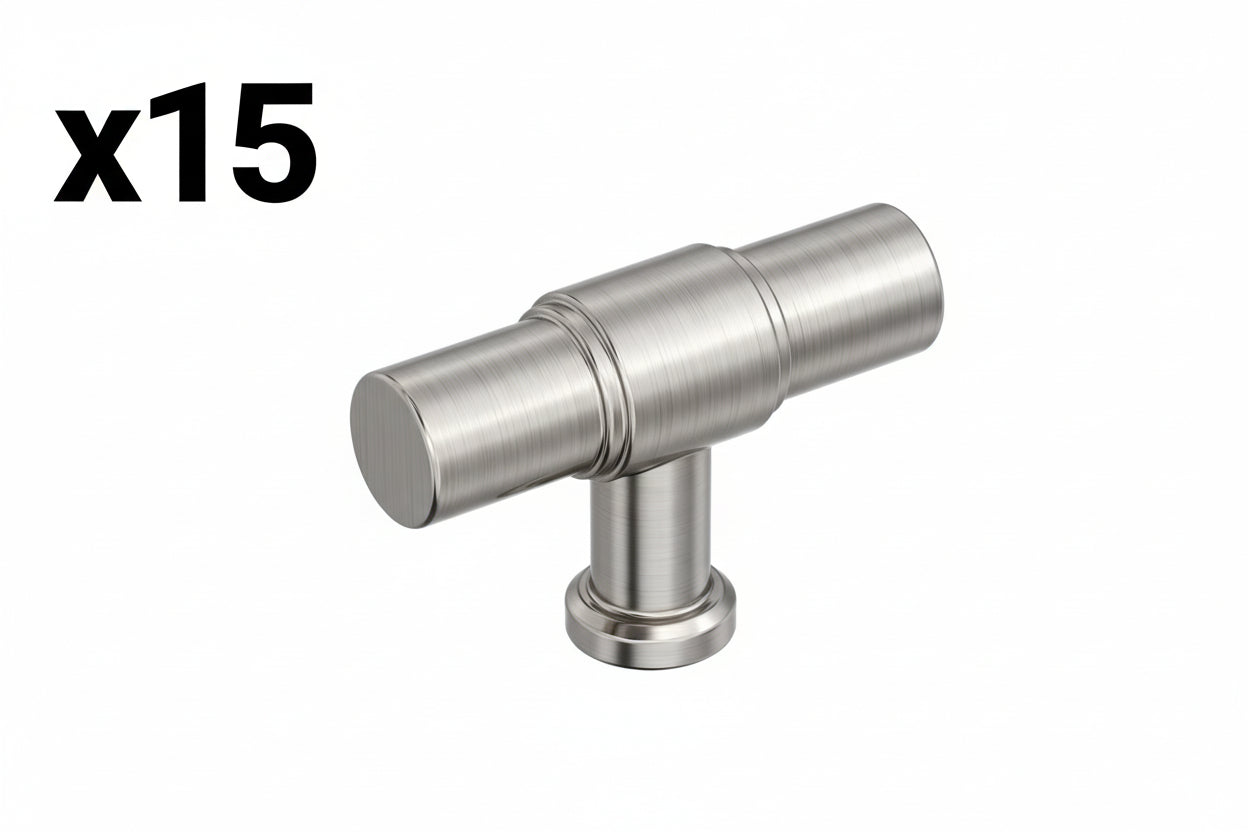 15 x Amerock Faircrest 2 Inch (51mm) Length Satin Nickel Cabinet Knob