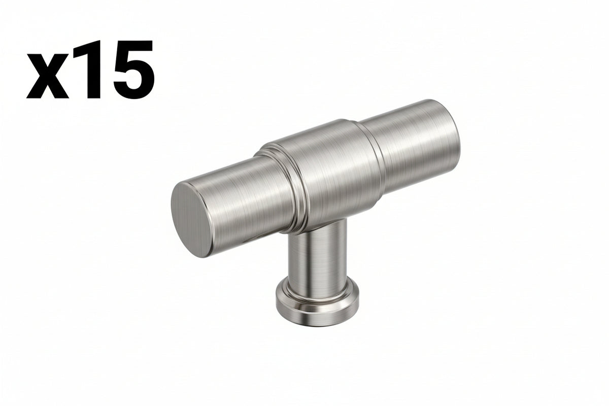 15 x Amerock Faircrest 2 Inch (51mm) Length Satin Nickel Cabinet Knob