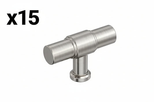 15 x Amerock Faircrest 2 Inch (51mm) Length Satin Nickel Cabinet Knob