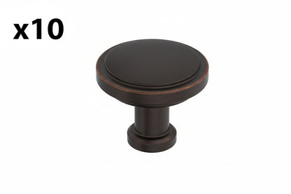 10 x Amerock Faircrest 1-1/4 Inch (32mm) Diameter Oil-Rubbed Bronze Cabinet Knob