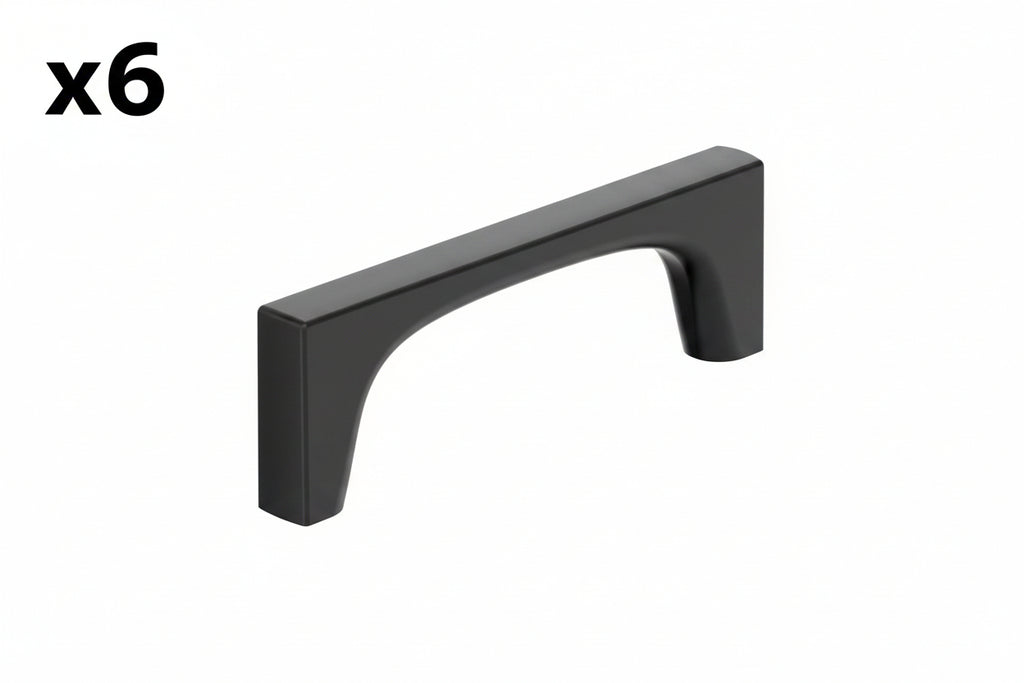 6 x Amerock BP37423 Merced 3-3/4 Inch Center to Center Bar Cabinet Pull Matte Black