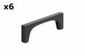 6 x Amerock BP37423 Merced 3-3/4 Inch Center to Center Bar Cabinet Pull Matte Black