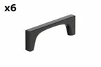 6 x Amerock BP37423 Merced 3-3/4 Inch Center to Center Bar Cabinet Pull Matte Black