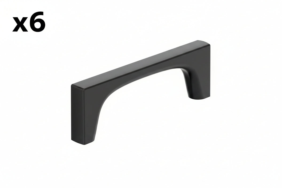 6 x Amerock BP37423 Merced 3-3/4 Inch Center to Center Bar Cabinet Pull Matte Black