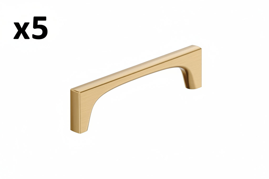 5 x Amerock Merced 5-1/16 Inch (128mm) Center-to-Center Champagne Bronze Cabinet Pull - *Tools Hardware & Misc