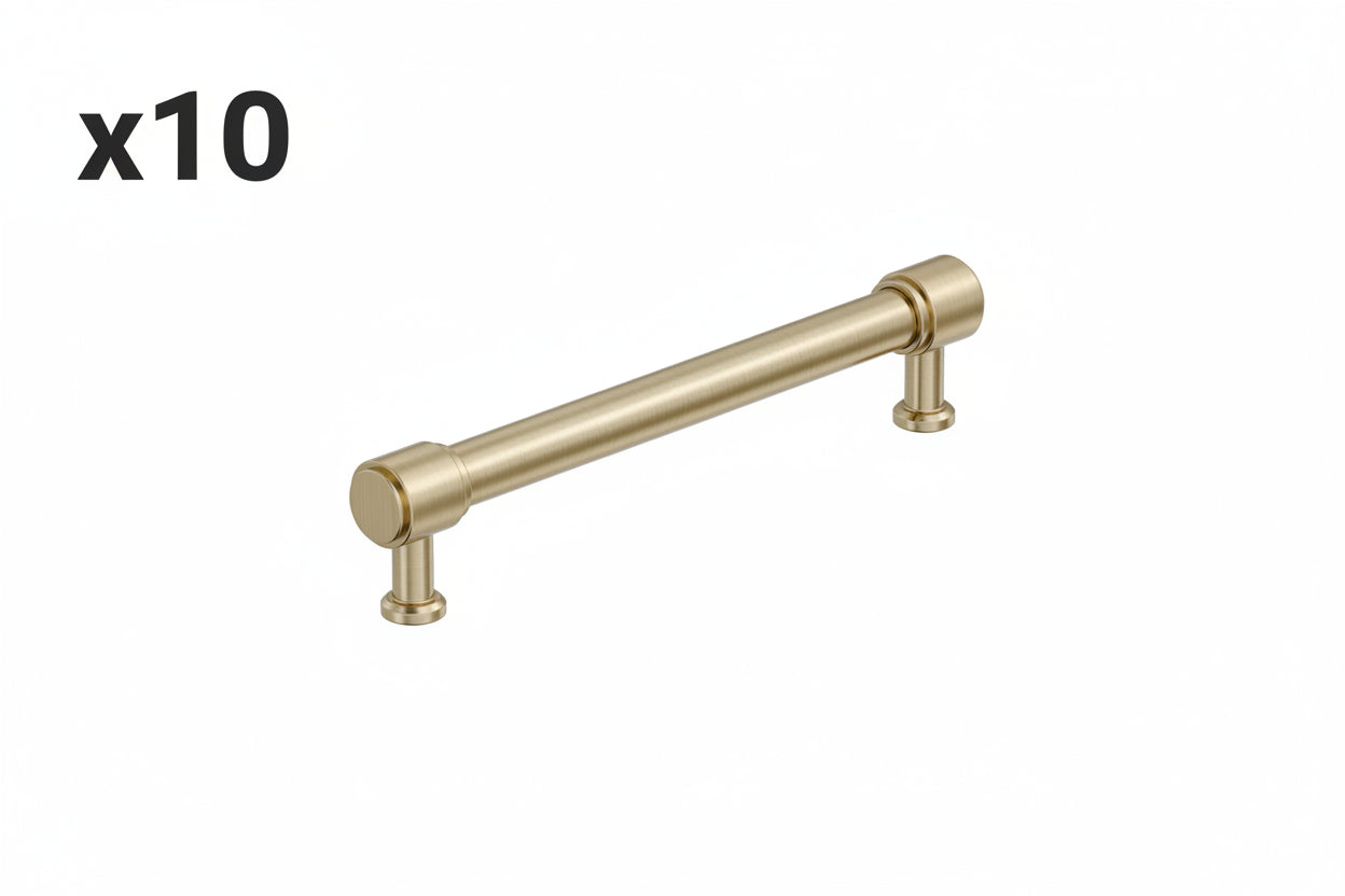 10 x Amerock Faircrest 6-5/16 Inch (160mm) Center-to-Center Golden Champagne Cabinet Pull