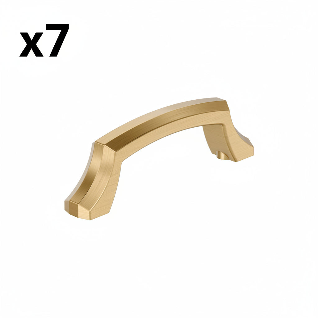 7 x Amerock BP36710 Bellamy 3 Inch Center to Center Arch Cabinet Pull Champagne Bronze