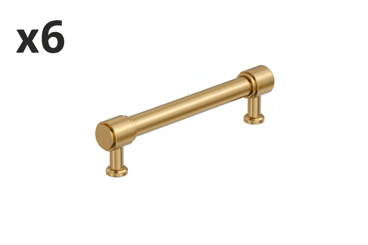 6 x Amerock Faircrest 5-1/16 Inch (128mm) Center-to-Center Champagne Bronze Cabinet Pull