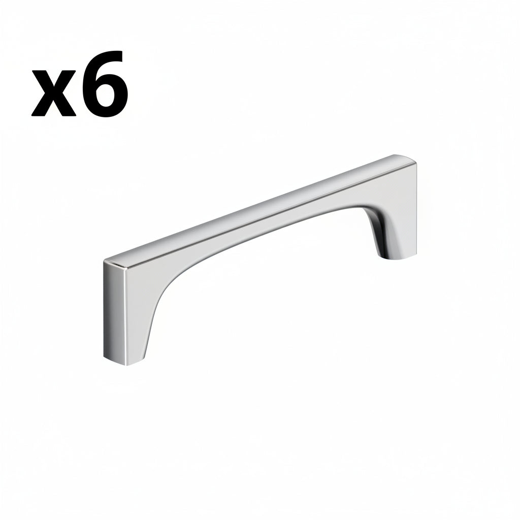 6 x Amerock Merced 5-1/16 Inch (128mm) Center-to-Center Polished Chrome