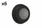 6 x Deltana Wb100 1 Wall Mounted Convex Bumper Door Stop - Black