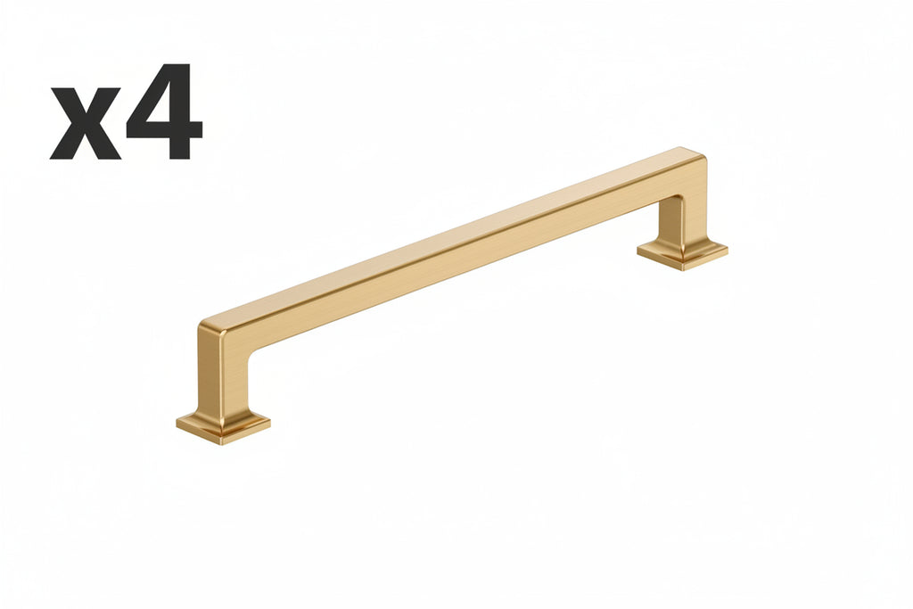 4 x Amerock Lintel 7-9/16 Inch (192mm) Center-to-Center Champagne Bronze Cabinet Pull