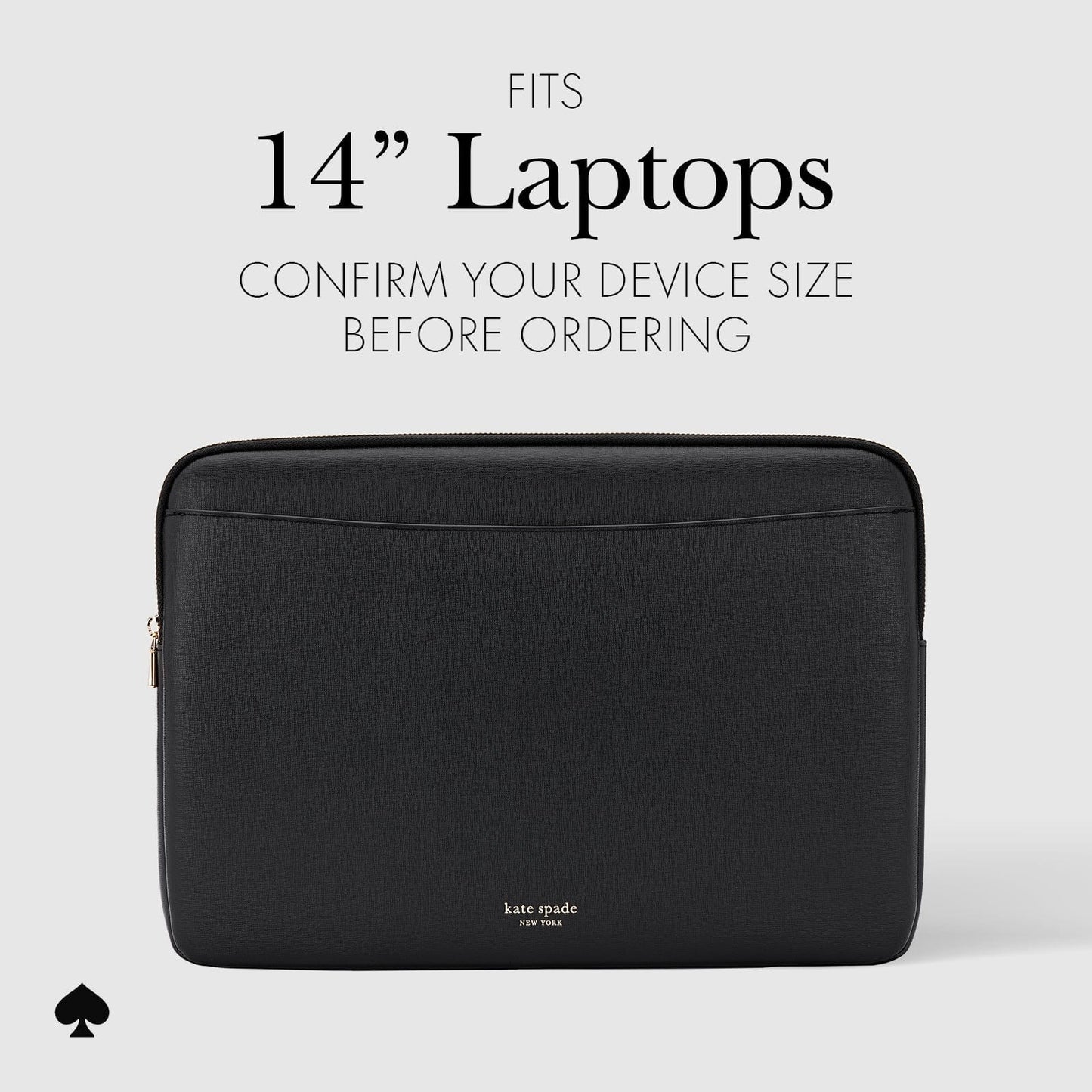 Kate Spade New York Black Saffiano Sleeve - Laptop Sleeve 14"