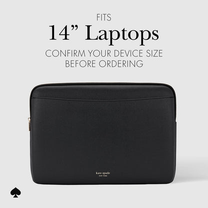 Kate Spade New York Black Saffiano Sleeve - Laptop Sleeve 14"
