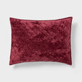 Standard Luxe Diamond Stitch Velvet Quilt Pillow Sham Berry Red - Threshold™: Recycled Polyester OEKO-TEX Certified