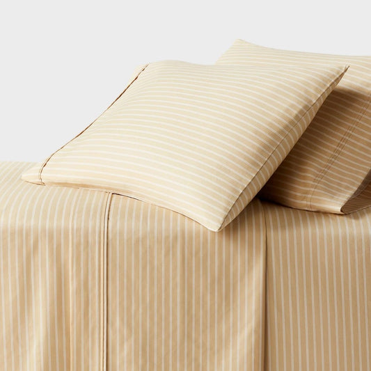 Full 400 Thread Count Performance Sheet Set Yellow Stripe - Threshold