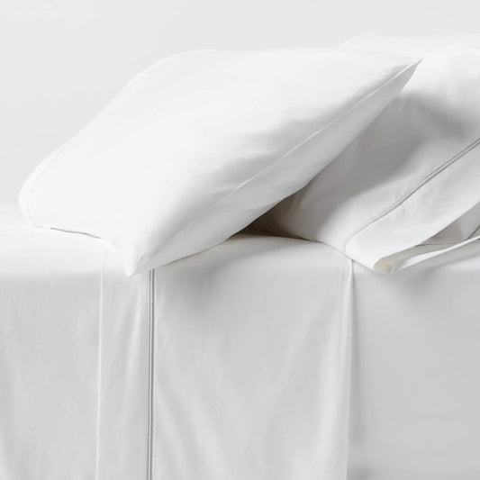 Queen 800 Thread Count 4pc Hotel Collection Sheet Set Double Baratta White Hem - Threshold