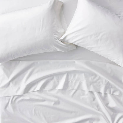 King 600 Thread Count Sateen Sheet Set White - Casaluna